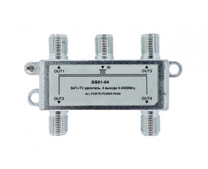Делитель на 4 "GS01-04", спутник/эфир, 5-2400MHz