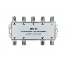 Делитель на 8 "GS03-08", спутник/эфир, 5-2400MHz