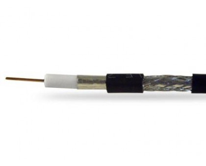 Кабель RG-6 чёрный 1.02CCS/48x0.12AL/PE, PACIFIX зимний