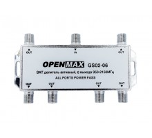 Активный делитель на 6 "GS02-06", спутник, встр. усилитель, 950-2150MHz