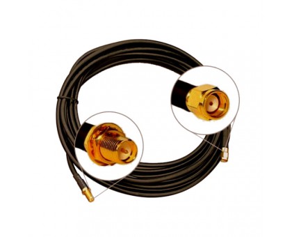Кабель SMA-RP-male - SMA-RP-female 10м RG-58