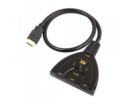 Переключатель HDMI, 3 входа - 1 выход, 4K