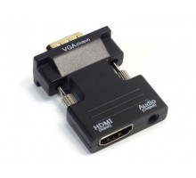 Конвертер HDMI2VGA, HDMI (мама) - VGA (папа) + Audio 3.5мм