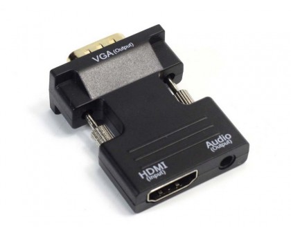 Конвертер HDMI2VGA, HDMI (мама) - VGA (папа) + Audio 3.5мм