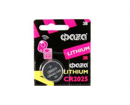 Батарейка CR2025, 3В, ФАZА