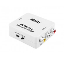 Конвертер HDMI2AV, HDMI (мама) - AV (RCA-мама)