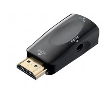 Конвертер HDMI2VGA, HDMI (папа) - VGA (мама) + Audio 3.5мм, OT-AVW20