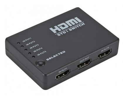 Переключатель HDMI, 5 входов - 1 выход с пультом