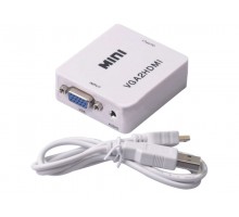 Конвертер VGA2HDMI, VGA (мама) + Audio 3.5мм - HDMI (мама)