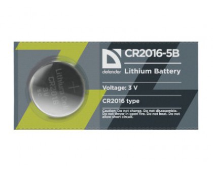Батарейка CR2016, 3В, Defender