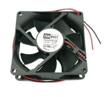 Вентилятор 12V 80x80x25мм, 0.15A 2 вывода