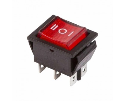 Выкл. ON-OFF-ON подсветка 250V 6к