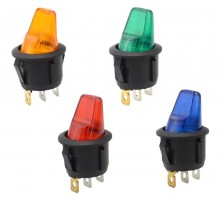 Выкл. кругл. длин. подсветка 250V 3к