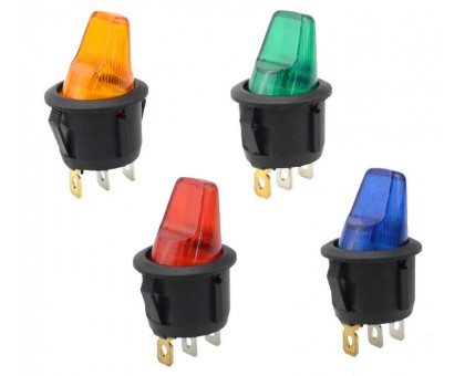 Выкл. кругл. длин. подсветка 250V 3к