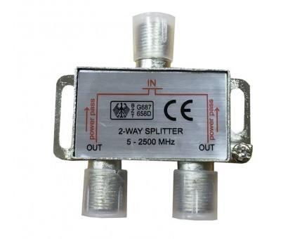 Делитель на 2, спутник/эфир, 5-2500MHz