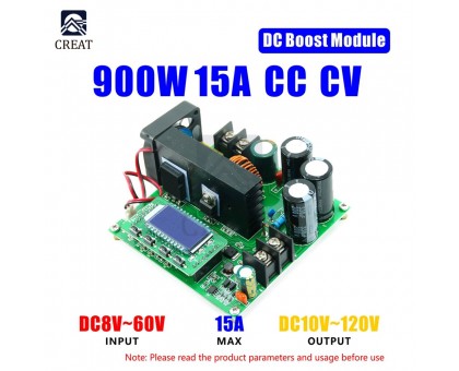 Модуль DC-DC повыш., 8-60в / 10-120в 900W 15А
