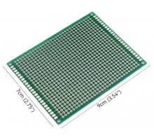 Макетная плата, двухсторонний стеклотекстолит 7x9см