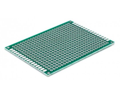 Макетная плата, двухсторонний стеклотекстолит 5x7см