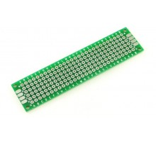 Макетная плата, двухсторонний стеклотекстолит 2x8см