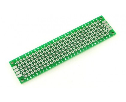 Макетная плата, двухсторонний стеклотекстолит 2x8см