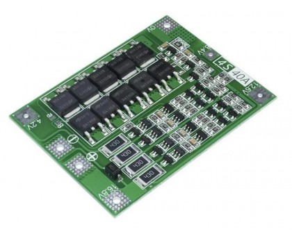 Плата защиты (BMS) для Li-ion, 4S / 16.8В / 40А
