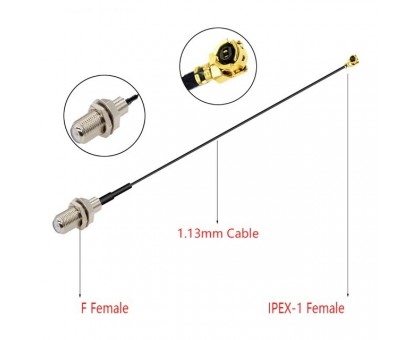 F-female - u.FL/IPEX1-F, пигтейл