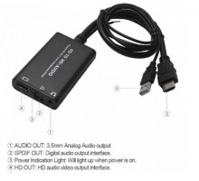 Аудио-экстрактор HDMI (папа) - HDMI (мама) + Audio 3.5мм / SPDIF