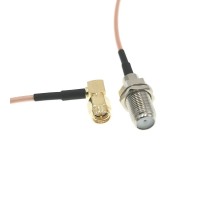 F-female - SMA-male угловой, 20см, пигтейл
