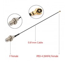 F-female - IPEX4-F, пигтейл