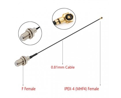 F-female - IPEX4-F, пигтейл