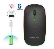Беспроводная мышь Орбита OT-PCM66 (чёрная, USB/Bluetooth, аккумулятор)