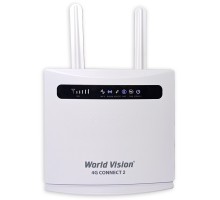 Роутер 4G World Vision Connect 2, cat.4, 2xSMA, 4xLAN 100Mbit/s, Wi-Fi 2.4GHz, аккумулятор