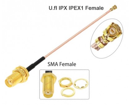 SMA-female - u.FL/IPEX1-F 15см, пигтейл