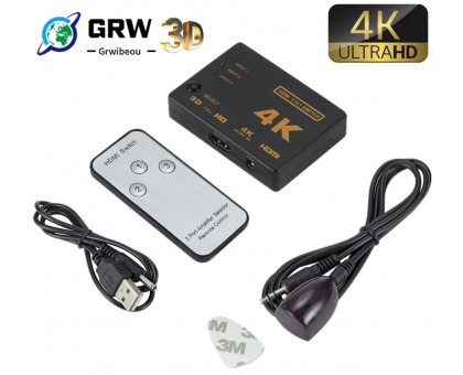 Переключатель HDMI, 3 входа - 1 выход с пультом