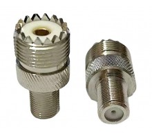 UHF-female - F-female, переходник