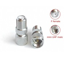 UHF-mini-male - F-female, переходник
