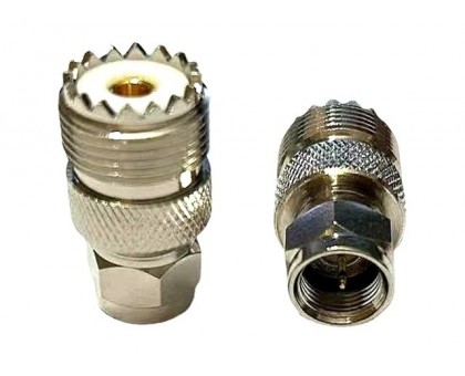 UHF-female - F-male, переходник