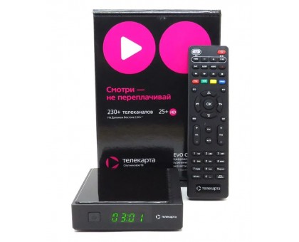Медиаплеер Телекарта EVO Cardless, HDMI, 1xUSB
