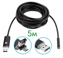 Эндоскоп для смартфона (5.5мм, 640*480, 5м), Орбита OT-SME11