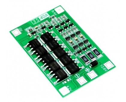 Плата защиты (BMS) для Li-ion, 3S / 12.6В / 40А