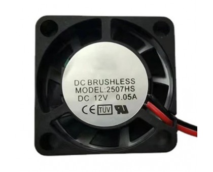 Вентилятор 12V 25x25x7мм, 0.05A, 2 вывода
