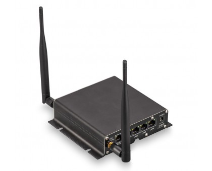 Роутер 4G Kroks Rt-Cse mQ-EC DS PoE, cat.4, 2xF-female, 4xLAN 100Mbit/s, Wi-Fi 2.4GHz, 2 сим-карты