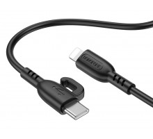 Кабель USB type-C - iOS Lighting 1м чёрный, 20W, BX91