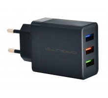 Сетевое зарядное устройство Орбита OT-APU33, 3xUSB, 5В, 2.4A, чёрный