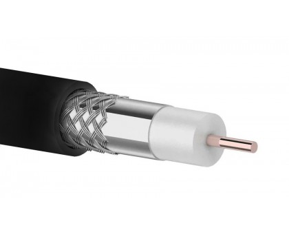 Кабель RG-6 чёрный 1.02CCS/48x0.12AL, GOLDMASTER 48B12SS зимний