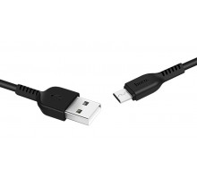 Кабель USB - microUSB 1м чёрный, 2.4A, X13
