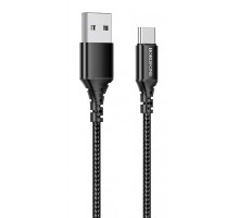 Кабель USB - USB type-C 1м чёрный, 3A, BX54