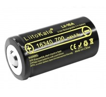 Аккумулятор Li-ion 16340 700mAh 3.7V, Liitokala Lii-16A (CR123A)