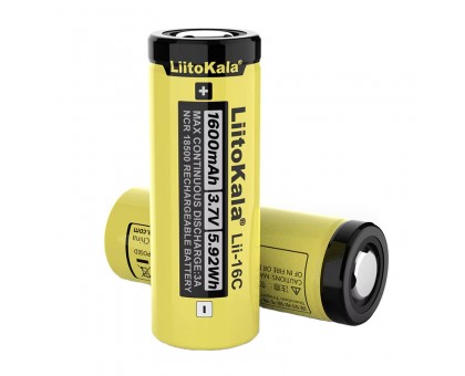 Аккумулятор Li-ion 18500 1600mAh 3.7V, Liitokala Lii-16C