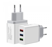Сетевое зарядное устройство Орбита OT-APU33, 3xUSB, 5В, 2.4A, белый